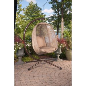 FlowerHouse Hanging Patio Egg Chair, Bark