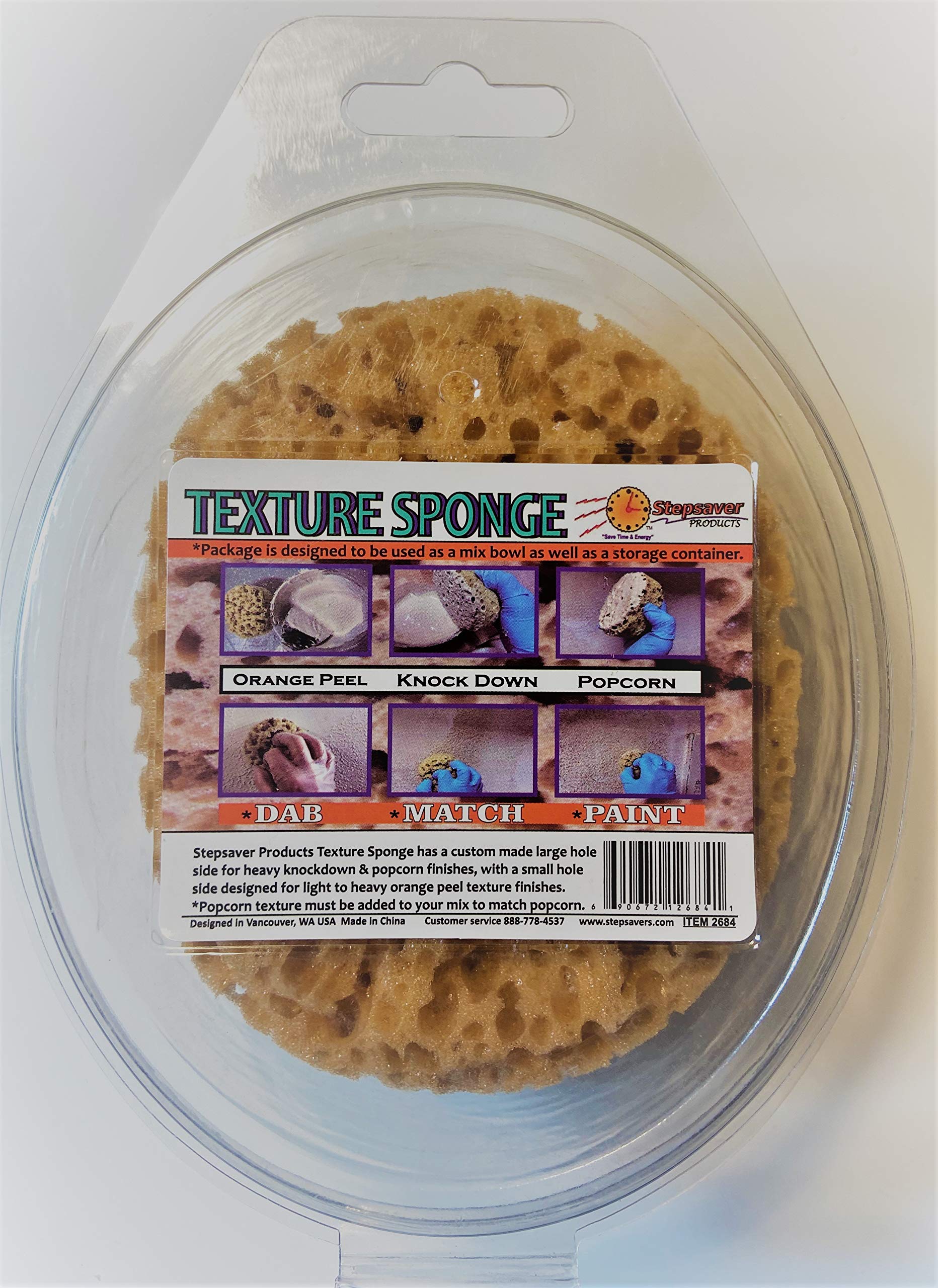 Stepsaver Products Orange Peel and Knockdown Texture Combo Sponge