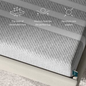 Leesa Original 10" Mattress, Twin XL Size, Cooling Memory Foam/CertiPUR-US Certified / 100-Night Trial, Gray