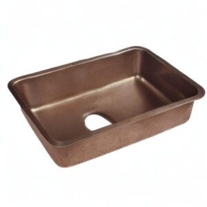 Sinkology SK202-30AC Transitional Orwell Undermount Handmade Solid Copper 30 In. Single Bowl Kitchen Sink In Antique Copper, 30-Inch, Hammered Antique Copper