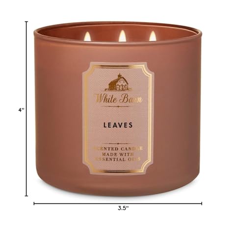 Bath & Body Works Leaves Scented Candle 14.5 Ounce 3 Wick