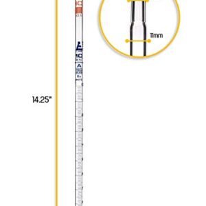 EISCO Serological Pipette, 10ml - Class A, Tolerance ±0.050ml - Blue Graduations - Color Code, Orange - Calibrated for Delivery to Jet - Borosilicate Glass