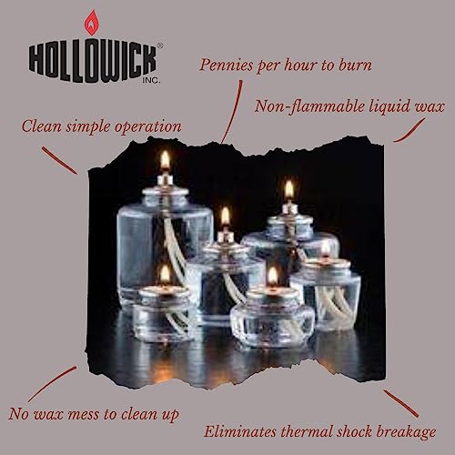 Hollowick - HD15 15 Hour Disposable Liquid Candle Not for Home Consumer Use (96/case),Clear