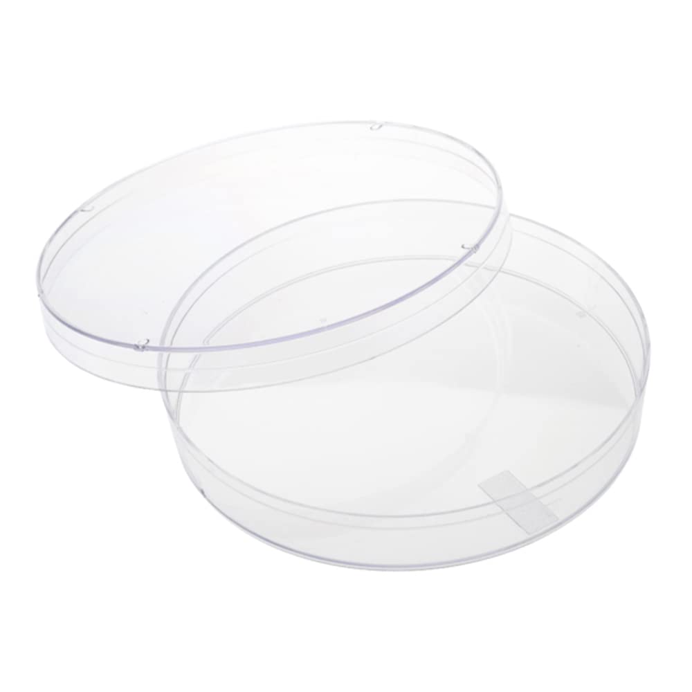 Celltreat 229697 Petri Dish, Slippable, Sterile, 100 mm x 15 mm, 25 per Bag, Clear (Pack of 500)