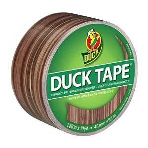 duck 1.88 in. w x 10 yd. l brown woodgrain duct tape