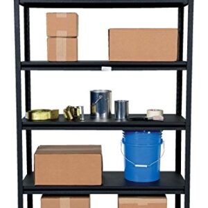 Vestil PCBS-1848 Steel Powder Coated Bolt-Less Shelving 48 in. x 18 in. x 72-1/4 in. 2000 Lb. Capacity Black