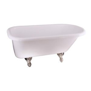 asia 67" x 29.5" soaking bathtub finish brushed nickel