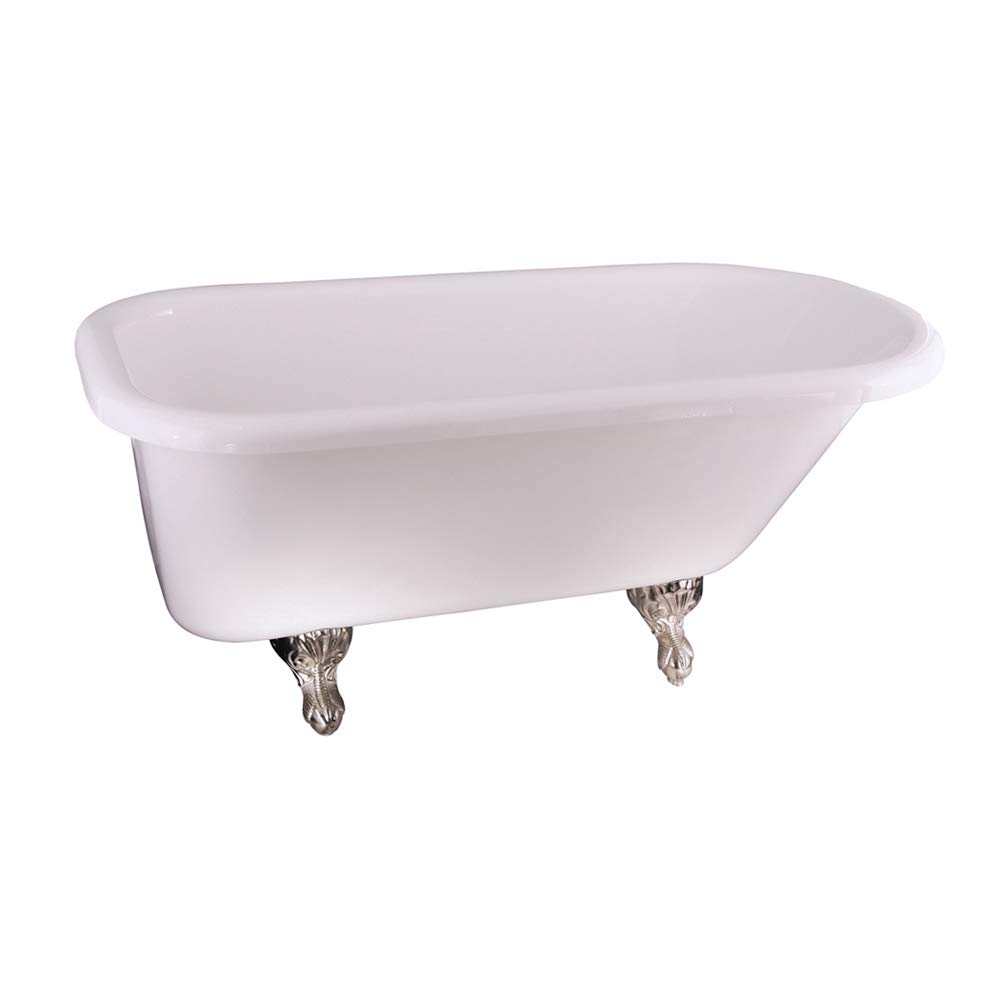 Asia 67" x 29.5" Soaking Bathtub Finish Brushed Nickel