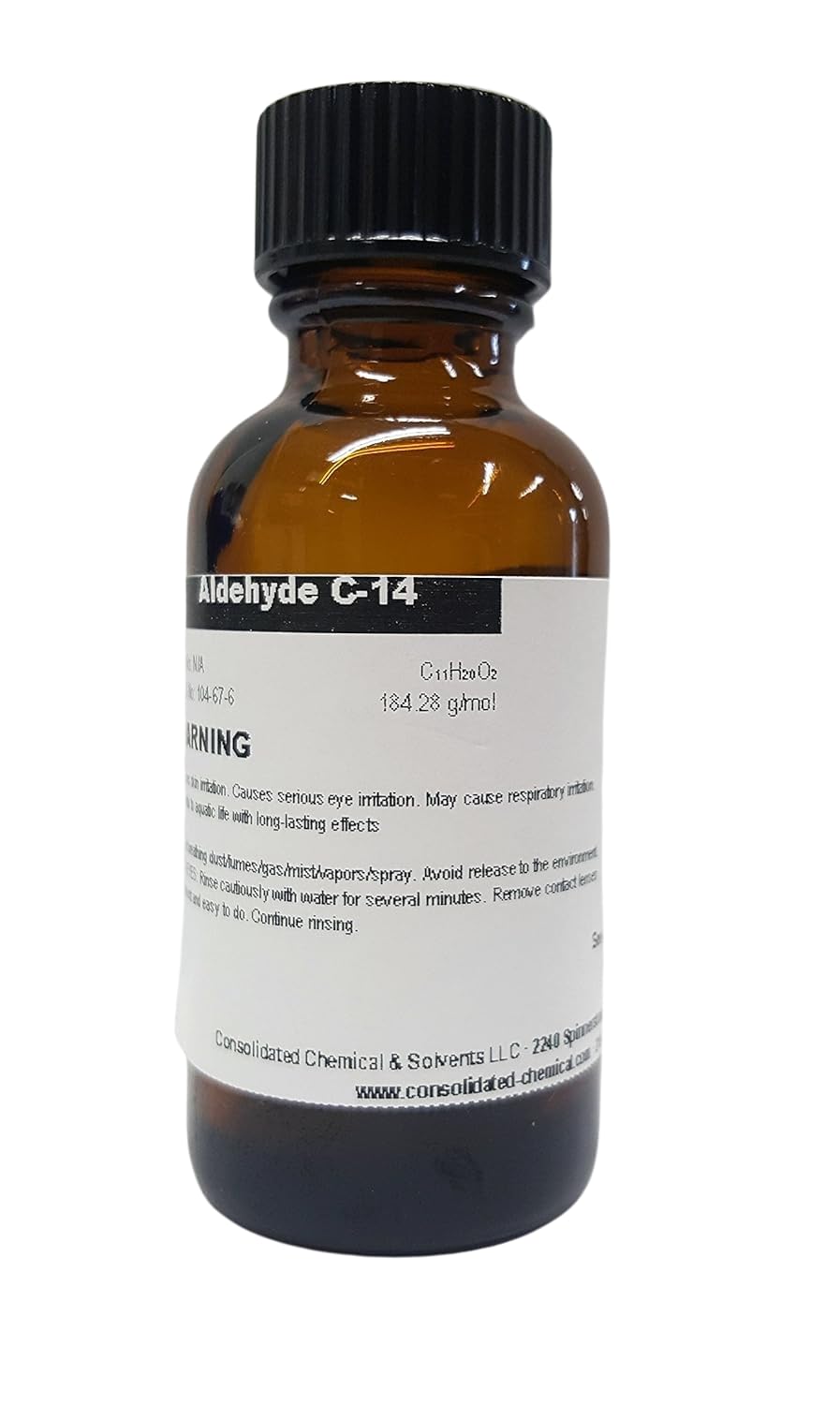 CCS CONSOLIDATED CHEMICAL & SOLVENTS Aldehyde C-14 (Gamma Undecalactone) Aroma/Flavor Compound High Purity 30ml