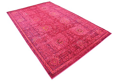 Unique Loom Medici Collection Vintage Botanical Traditional Red Area Rug (5' 0 x 8' 0)