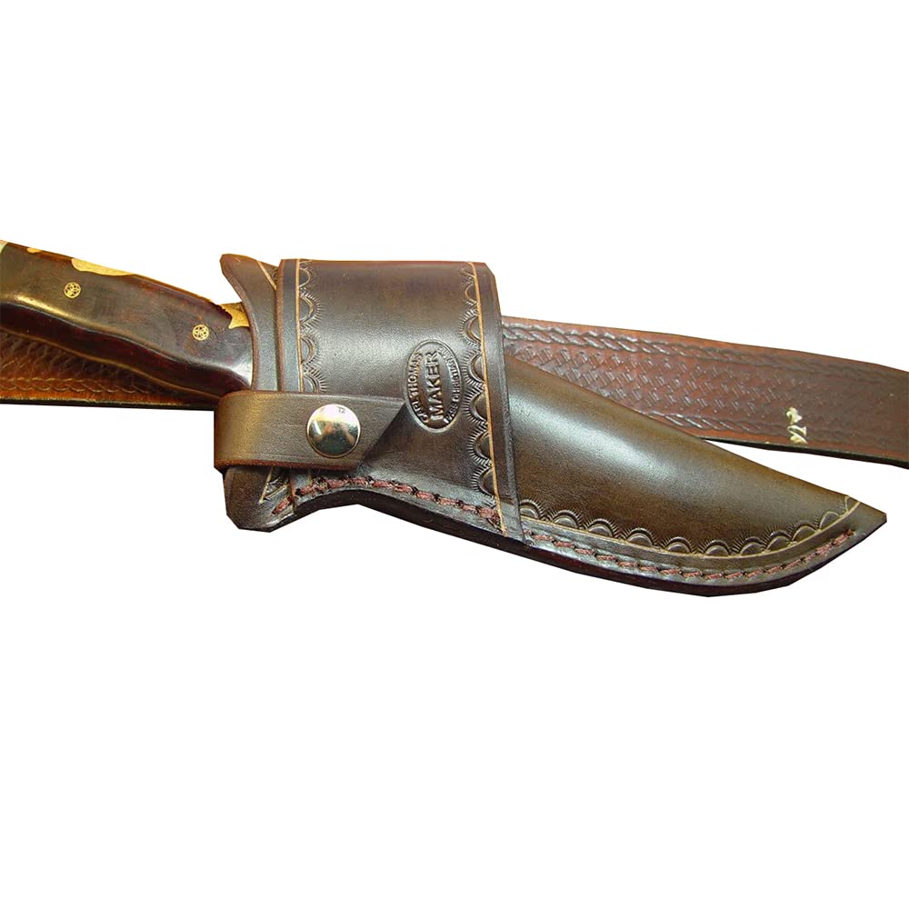 Buck 124 Cross Draw Knife Sheath Made Out of Buffalo Hide Leather.