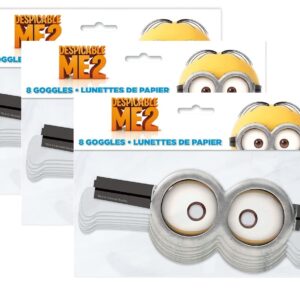 Unique Paper Despicable Me Goggles, 8ct (3 pack)