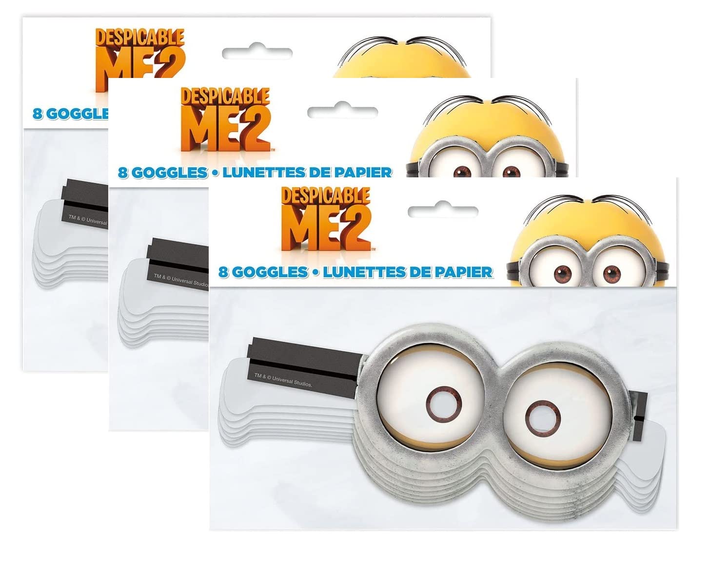 Unique Paper Despicable Me Goggles, 8ct (3 pack)