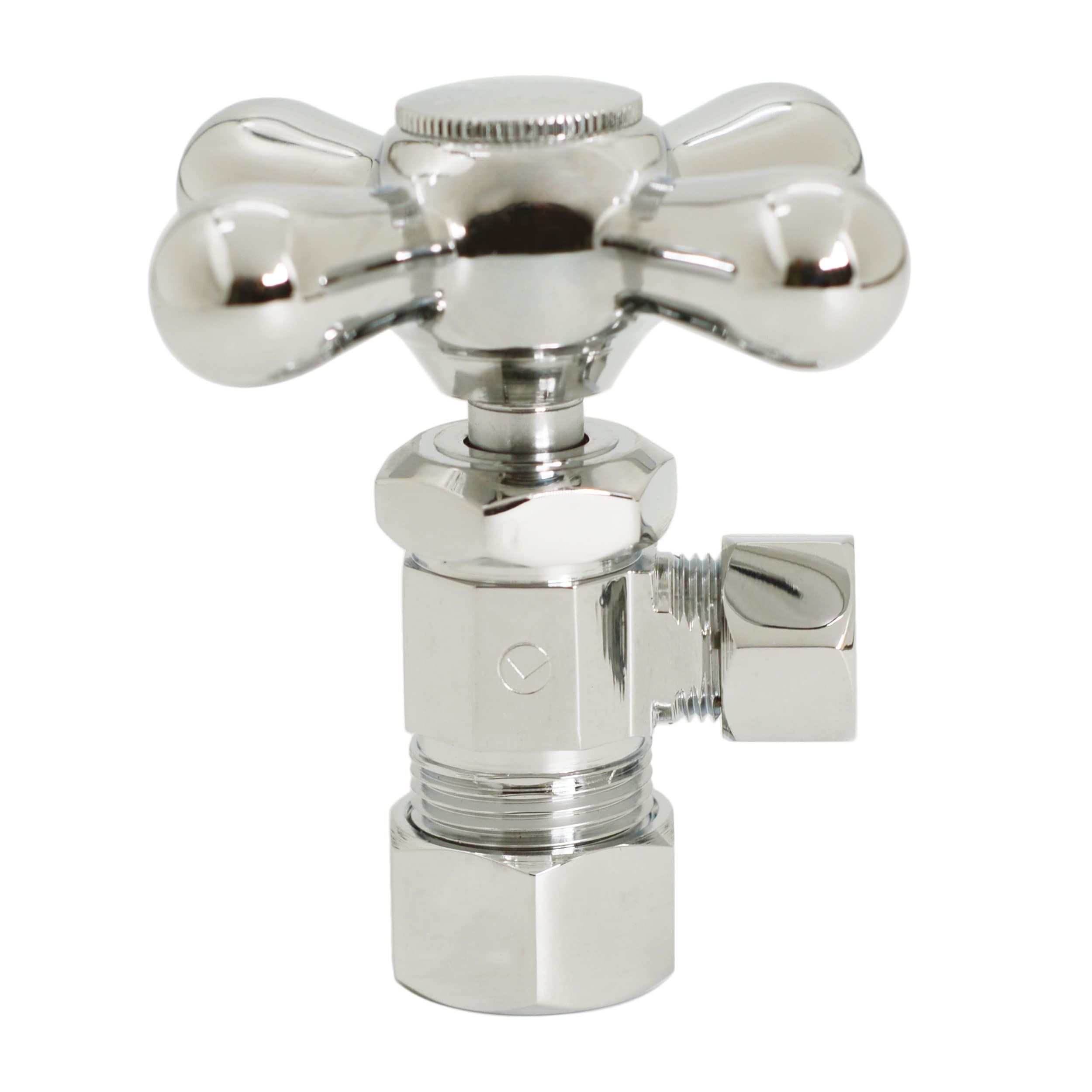 Westbrass Bullnose Faucet Kit with Cross Handles, 5/8" OD x 3/8" OD x 20", Polished Nickel, D105KBNX-05