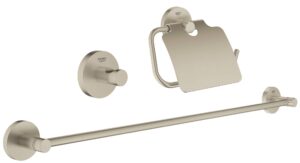 grohe 40775en1 essentials city bathroom set, 3-in-1, brushed nickel