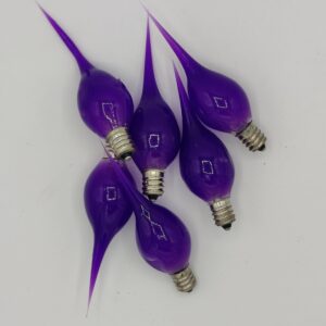 On The Bright Side Primitive Silicone Dipped 5 Watt Light Bulb - Pack of 6 - Dark Purple