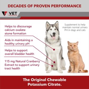 | V.E.T. PHARMACEUTICALS K CIT V Plus Cranberry Granules for Dogs and Cats - 300 gm Urinary pH Support