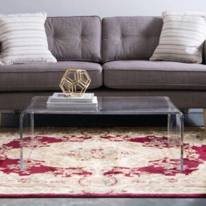 Unique Loom Versailles Collection Area Rug - Charles (5' 3" x 8' Rectangle Red/Cream)