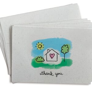 Black Tabby Studio Home Sweet Home Thank You Cards - 24 Greeting Cards with Envelopes