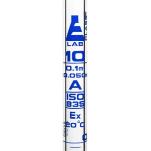 EISCO Serological Pipette, 10ml - Class A, Tolerance ±0.050ml - Blue Graduations - Color Code, Orange - Calibrated for Delivery to Jet - Borosilicate Glass