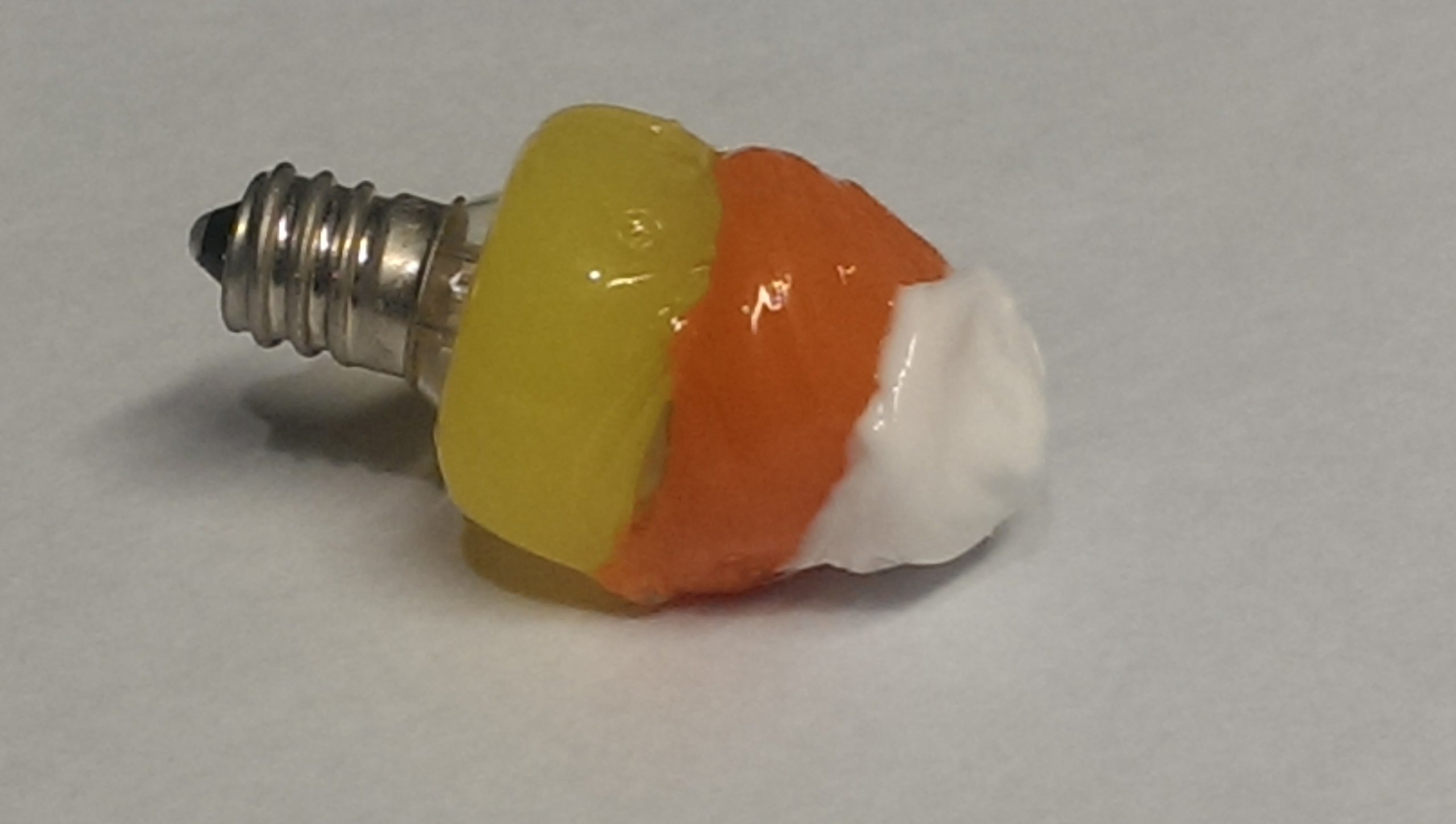 On The Bright Side - Specialty Silicone Bulb - Hand Dipped - Candy Corn - Pack of 2