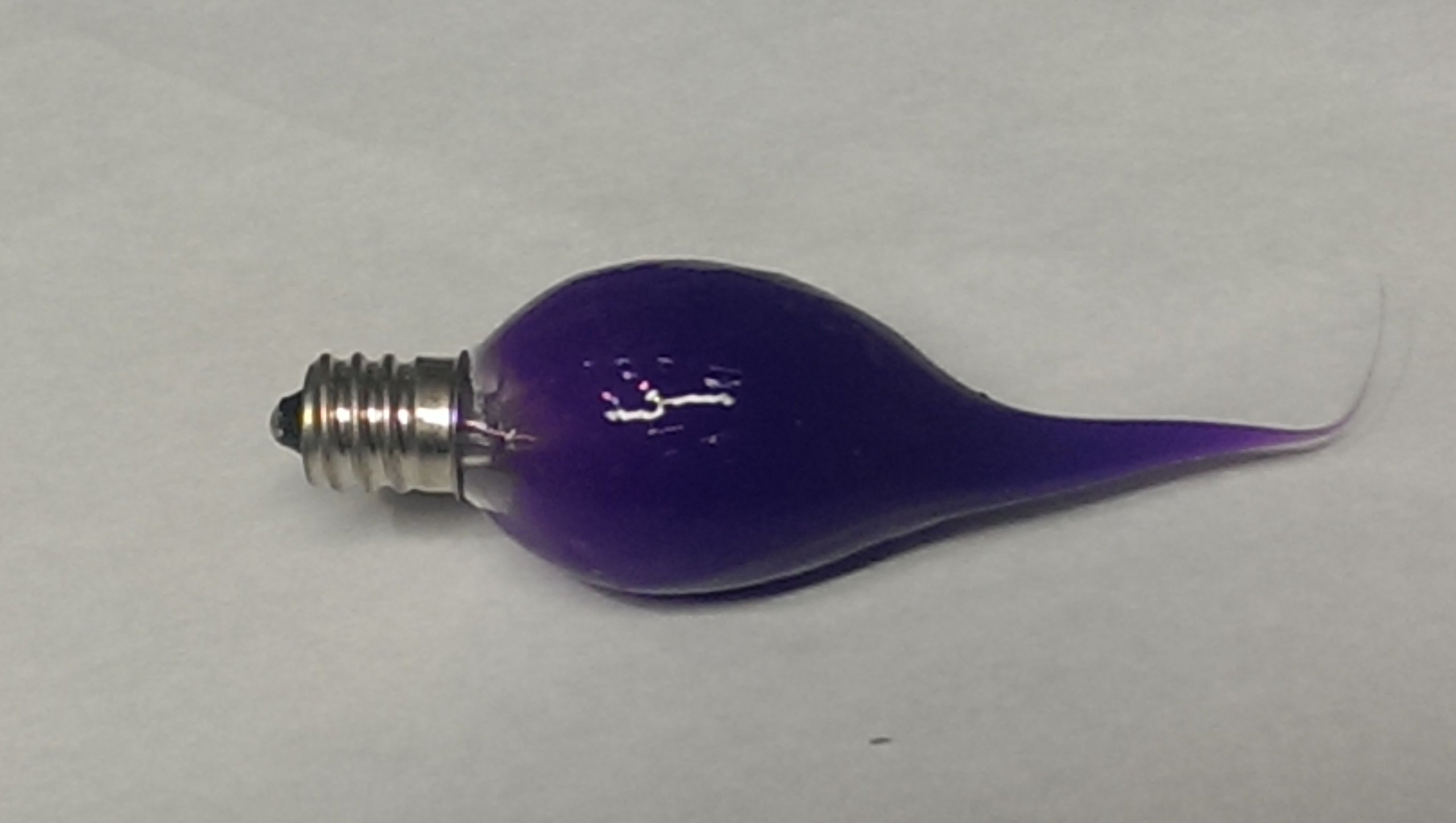 On The Bright Side Primitive Silicone Dipped 5 Watt Light Bulb - Pack of 6 - Dark Purple