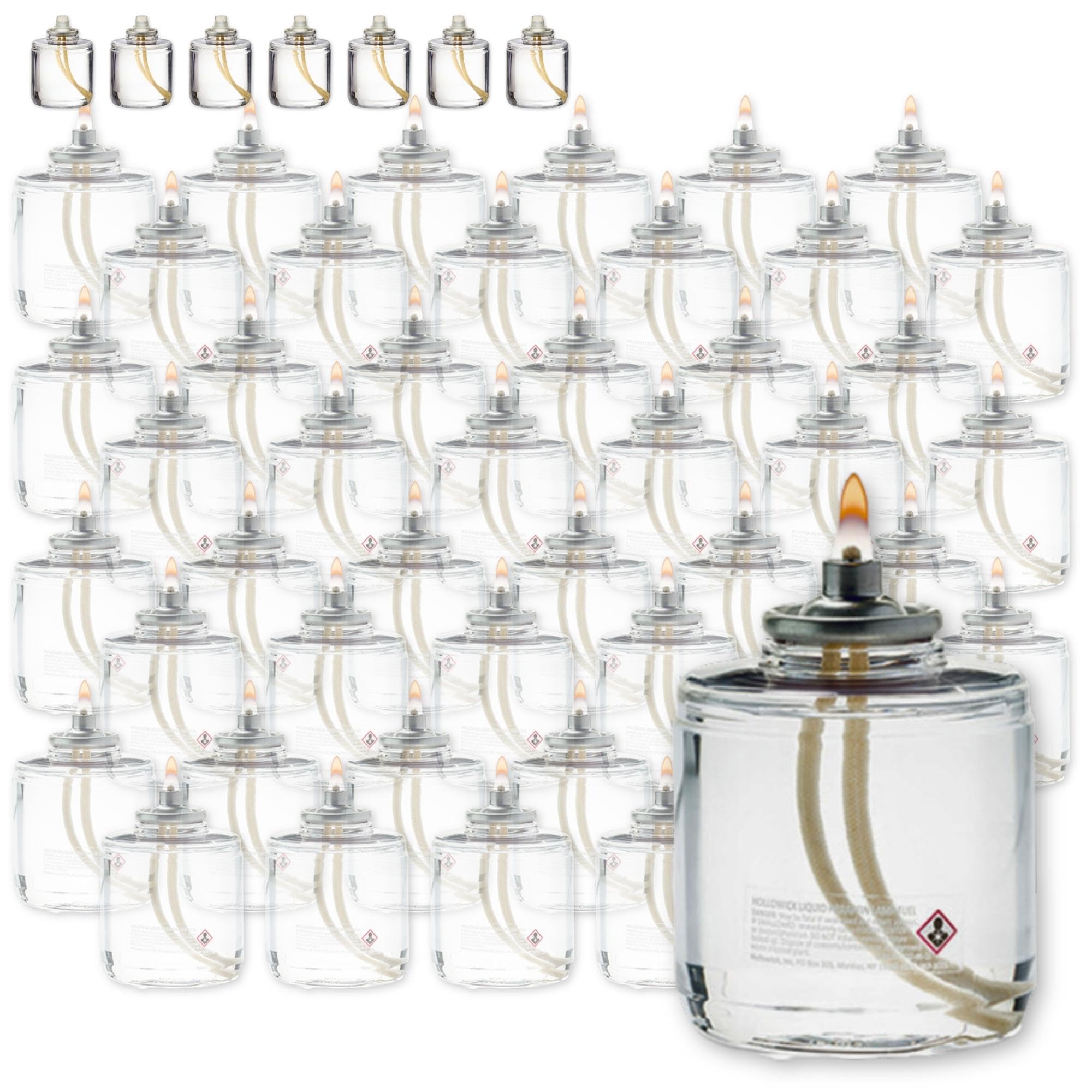 Hollowick - HD50 50 Hour Disposable Liquid Candle (48/case) Not for Home Consumer Use, Clear