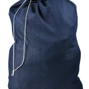 Laundry Bag - Locking Drawstring Closure and Machine Washable. These Bags will Fit a Laundry Basket or Hamper and Strong Enough to Carry up to Three Loads of Clothes. (Denim)