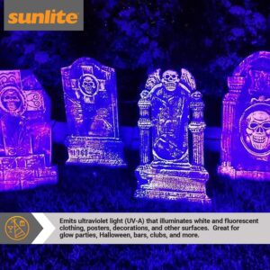 Sunlite 05646-SU CFL Black Light Bulb (BLB), Perfect for Halloween, Spiral Blacklight, 20 Watts, 120 Volts, Medium Base (E26), 463nm, UL Listed, 6 Count (Pack of 1)