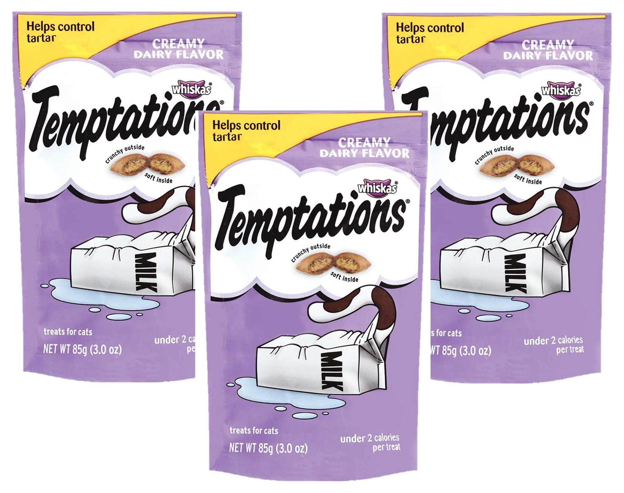 Whiskas Temptations Creamy Dairy Cat Treats 3oz (Pack of 3)