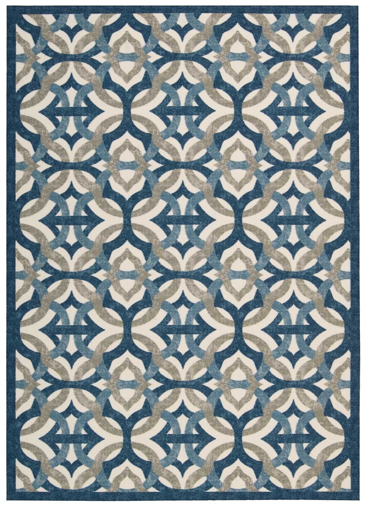 Waverly Sun N' Shade Indoor/Outdoor Celestial 5'3'' x 7'5'' Area-Rug, Easy-Cleaning, Non Shedding, Bed Room, Living Room, Dining Room, Backyard, Deck, Patio (5x7)