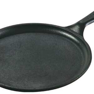 Lodge 8.38 in Cast Iron Round Griddle, Black