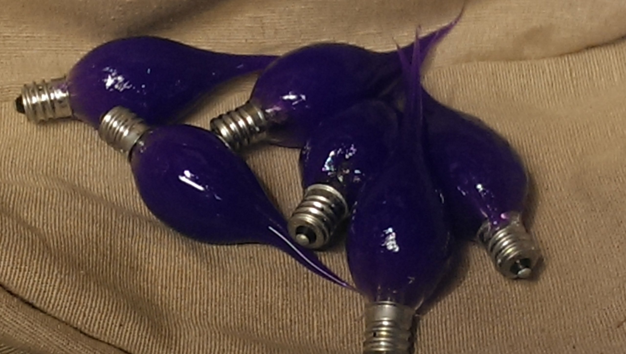 On The Bright Side Primitive Silicone Dipped 5 Watt Light Bulb - Pack of 6 - Dark Purple