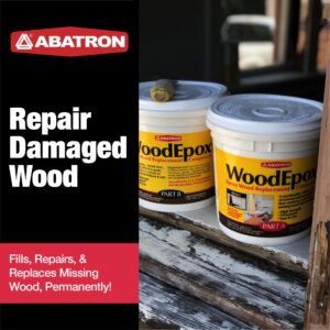 Abatron WoodEpox Kit - 12 oz - 2-Part Structural Epoxy Adhesive Filler - Wood Filler Putty