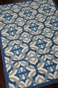 waverly sun n' shade indoor/outdoor celestial 5'3'' x 7'5'' area-rug, easy-cleaning, non shedding, bed room, living room, dining room, backyard, deck, patio (5x7)