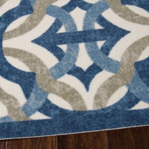 Waverly Sun N' Shade Indoor/Outdoor Celestial 5'3'' x 7'5'' Area-Rug, Easy-Cleaning, Non Shedding, Bed Room, Living Room, Dining Room, Backyard, Deck, Patio (5x7)