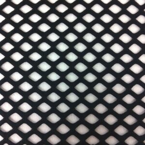 Big Hole Diamond Mesh on Stretch Polyester Spandex Fabric by The Yard (Black)