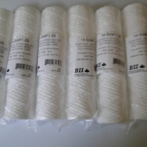 6 BOSHART 2.5" x 10" 25 MICRON STRING WOUND WATER FILTER REPLACEMENT CARTRIDGES 14-SWP1-25