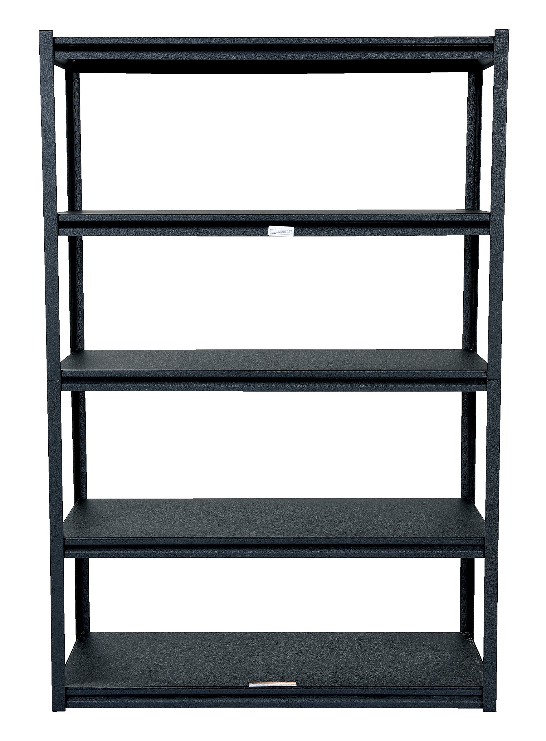 Vestil PCBS-1848 Steel Powder Coated Bolt-Less Shelving 48 in. x 18 in. x 72-1/4 in. 2000 Lb. Capacity Black