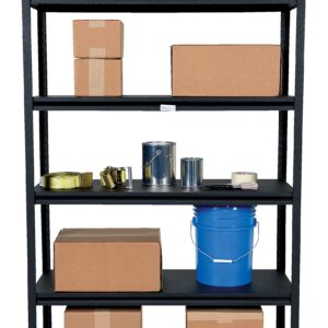 Vestil PCBS-1848 Steel Powder Coated Bolt-Less Shelving 48 in. x 18 in. x 72-1/4 in. 2000 Lb. Capacity Black