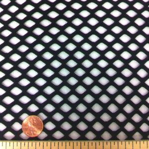 Big Hole Diamond Mesh on Stretch Polyester Spandex Fabric by The Yard (Black)