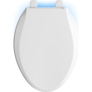 KOHLER 75796-0 Cachet Nightlight Quiet-Close with Grip-Tight Toilet Seat