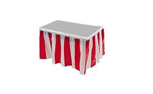 playscene red & white striped table skirt carnival circus decorations (1)