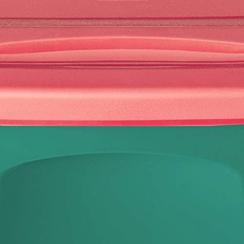 Homz Holiday Plastic Storage Tote Box, 32 Gallon, Greed With Red Lid, Stackable