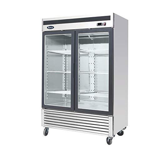 Atosa USA MCF8707 Series 55-Inch Glass Two Door Merchandiser Upright Refrigerator