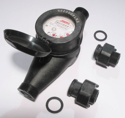 3/4” Water Meter: Plastic, NSF Certified, Multi-Jet, Cubic Feet (Horizontal Installation)