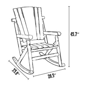 Leigh Country Rocker Chair Single Aspen Log TX 95100