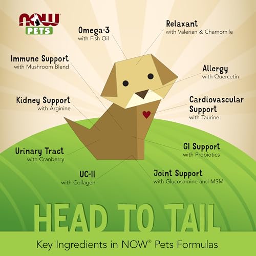 NOW Foods Pet Health, Omega 3 Supplement, Formulated for Cats & Dogs, NASC Certified, 180 Softgels