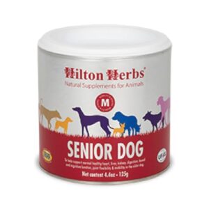 hilton herbs senior dog optimum health supplement for older dogs, 4.4 oz tub