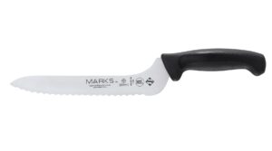 mundial marks series 9 in offset bread or sandwich knife, black